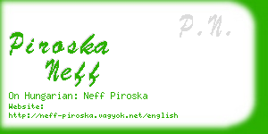 piroska neff business card